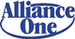 Blu and white allianceOne logo